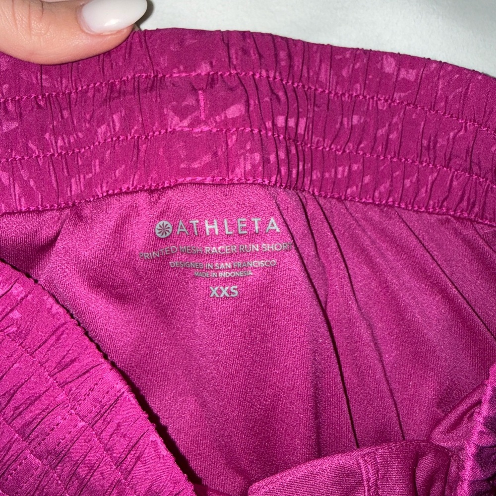 Athleta Printed Mesh Racer Shorts!